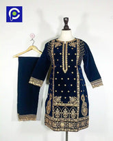 velvet dress 15.2 Navy Blue
